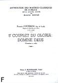 Okadka: Couperin Franois, Gloria: Couplet nr 5: Domine deus