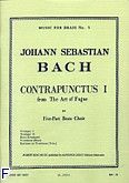 Okadka: Bach Johann Sebastian, Art of fugue/contrapunctus 1 brass quintet/score and parts(ption/pties)mfb005