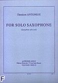Okadka: Antoniou Theodore, For solo saxophone