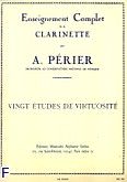 Okadka: Perier A., 20 etudes de virtuosite clarinette