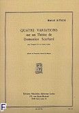 Okadka: Bitsch Marcel, 4 variations sur un theme de D.Scarlatti (trompette sib ou cornet et piano)