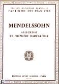 Okadka: Mendelssohn-Bartholdy Feliks, Romanse nr 6:Allegresse et Premiere Barcarolle