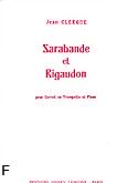 Okładka: Clergue Jean, Sarabande et Rigaudon - Tromp. ou Cornet et Piano