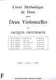 Okadka: Offenbach Jacques, Cours Duos Violoncelles, Op.54 Livre 1