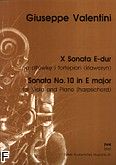 Okładka: Valentini Giuseppe, X Sonata E-dur na altówkę i fortepian (lub klawesyn)