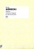 Okładka: Górecki Mikołaj, Sonata na klarnet i fortepian