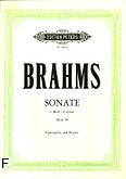 Okadka: Brahms Johannes, Sonata e-moll op. 38