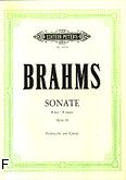 Okadka: Brahms Johannes, Sonata F-dur op. 99 (Peters)