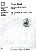 Okładka: Liszt Franz, Utwory organowe z. 9