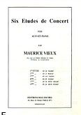 Okładka: Vieux Maurice, 6 etudes de concert, Etiuda f-moll