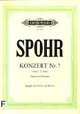 Okadka: Spohr Louis, VII koncert e-moll op. 38 na skrzypce i orkiestr (wyc. fort.)