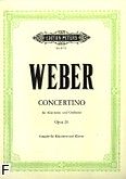 Okadka: Weber Carl Maria von, Concertino Es-dur op. 26 na klarnet i orkiestr (wyc.fort.)