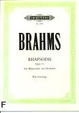 Okadka: Brahms Johannes, Rapsodia op. 53