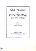 Okadka: Zanettovich Daniele, Nocturne et Pantomine na flet i harf