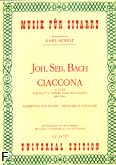 Okadka: Bach Johann Sebastian, Ciaccona z II partity na skrzypce solo BWV 1004
