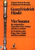 Okadka: Hndel George Friedrich, Cztery Sonaty na flet i b.c.