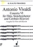 Okadka: Vivaldi Antonio, Concerto VI G-Dur Rv 437 na flet, ork. smyczkow i b.c. (wyc. fort.)