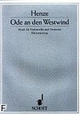 Okadka: Henze Hans Werner, Ode An Den Westwind na wiolonczel  i orkiestr (wyc. fort.)