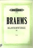 Okadka: Brahms Johannes, Klavierwerke III: Rne utwory fortepianowe