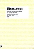 Okadka: Lutosawski Witold, Wariacja sacherowska
