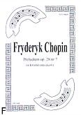 Okadka: Chopin Fryderyk, Preludium op. 28 nr 7 (partytura + gosy)