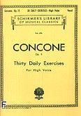 Okadka: Concone Joseph, 30 Daily Exercises, Op. 11 (gos wysoki)