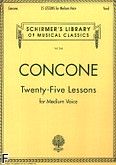 Okadka: Concone Joseph, 25 Lessons for Medium Voice, Op. 10