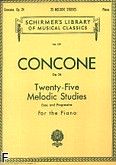 Okadka: Concone Joseph, 25 Melodic Studies, Op. 24