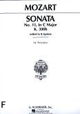 Okadka: Mozart Wolfgang Amadeusz, Sonata No. 11, in C Major K. 300h