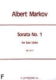 Okadka: Markov Albert, Sonata No. 1 (Violin)