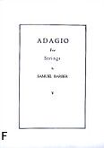Okadka: Barber Samuel, Adagio For Strings, Op. 11
