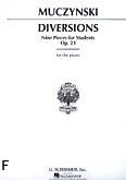 Okadka: Muczynski Robert, Diversions, Op. 23 (9 Pieces for Students) for Piano