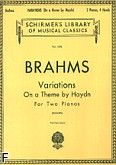 Okadka: Brahms Johannes, Variations On A Theme By Haydn, Op. 56b