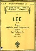 Okadka: Lee Sebastian, 40 melodycznych etiud uoonych progresywnie, op. 31 z. 1 (Cello)