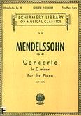 Okadka: Mendelssohn-Bartholdy Feliks, Koncert fortepianowy nr 2, d-moll, op. 40