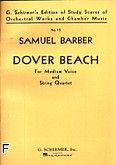 Okadka: Barber Samuel, Arnold Mattew, Dover Beach for medium Voice and string quartet (partytura)