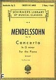 Okadka: Mendelssohn-Bartholdy Feliks, Koncert fortepianowy nr 1, g-moll, op. 25