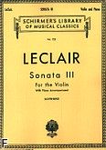 Okadka: LeClair Jean-Marie, Sonata nr 3, D-dur