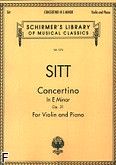 Okładka: Sitt Hans, Concertino e-moll, op. 31