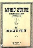 Okadka: White Donald H., Lyric Suite