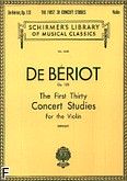 Okadka: Beriot Charles-Auguste de, 30 pierwszych etiud koncertowych, op. 123