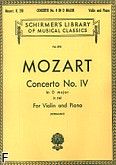 Okadka: Mozart Wolfgang Amadeusz, Concerto No. 4 in D major K.218 For Violin and Piano