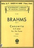 Okadka: Brahms Johannes, Concerto In D minor Op. 15, For The Piano
