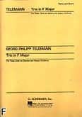 Okadka: Telemann Georg Philipp, Trio In F na flet poprzeczny i Viola da Gamba (altwka lub wiolonczela lub fagot) i Basso Continuo