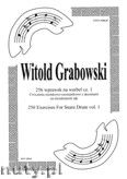 Okadka: Grabowski Witold, 256 wprawek na werbel cz. 1. wiczenia semkowo - szesnastkowe z akcentami na niezaleno rk.
