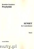 Okadka: Przybylski Bronisaw Kazimierz, Sunset for 4 contrabasses (score + parts)