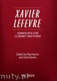 Okadka: Lefevre Jean Xavier, Sonata No. 6 for Clarinet and Piano