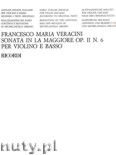 Okadka: Veracini Francesco Maria, Sonata In A Major, Op. 2 No. 6