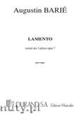 Okadka: Bari Augustin, Lamento, Op. 7, No. 2 pour orgue