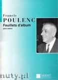 Okadka: Poulenc Francis, Feuillets D'album pour piano